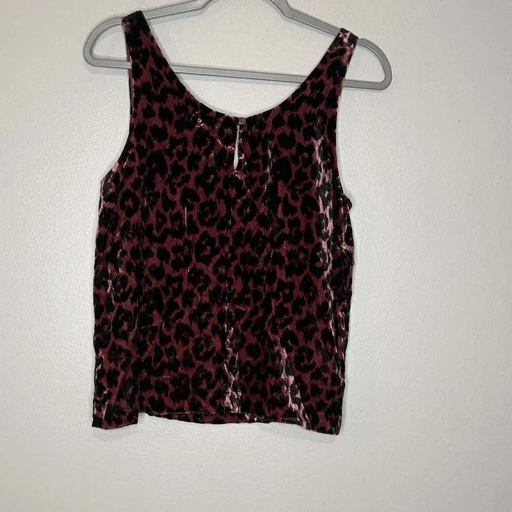 J.Crew Printed Leopard Velvet Tank